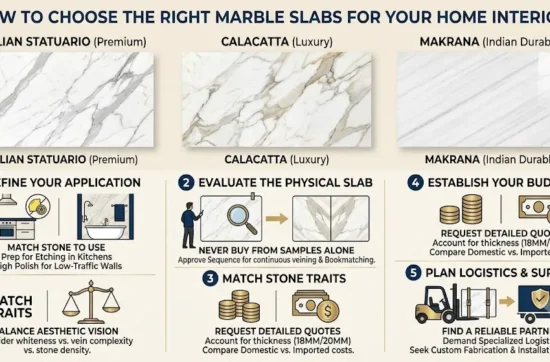 How to Choose the Right Marble Slabs for Your Home Interiors